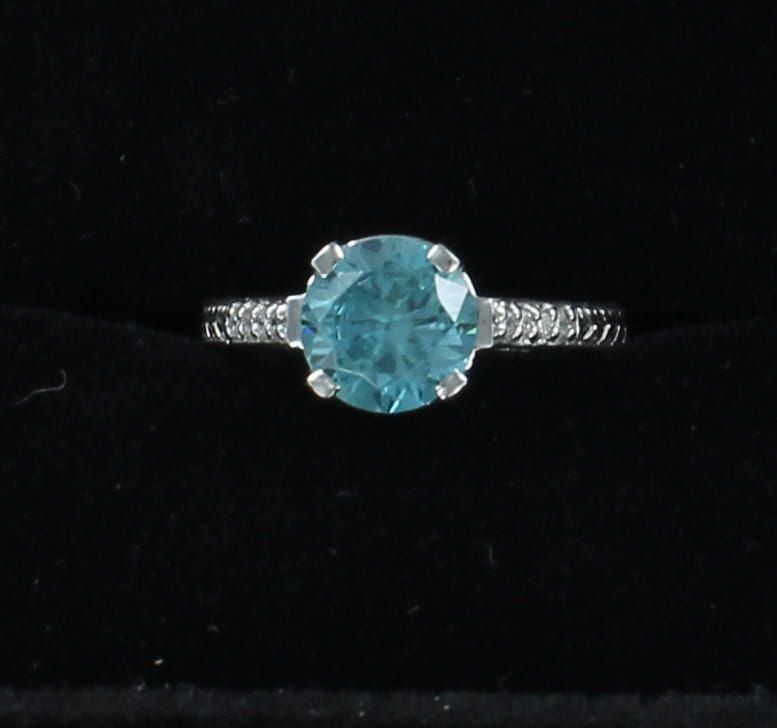 14KTW BLUE ZIRCON RING