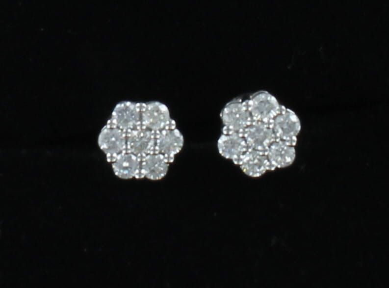 14KTW .70 CT TW ROUND BRILLIANT DIAMOND EARRINGS