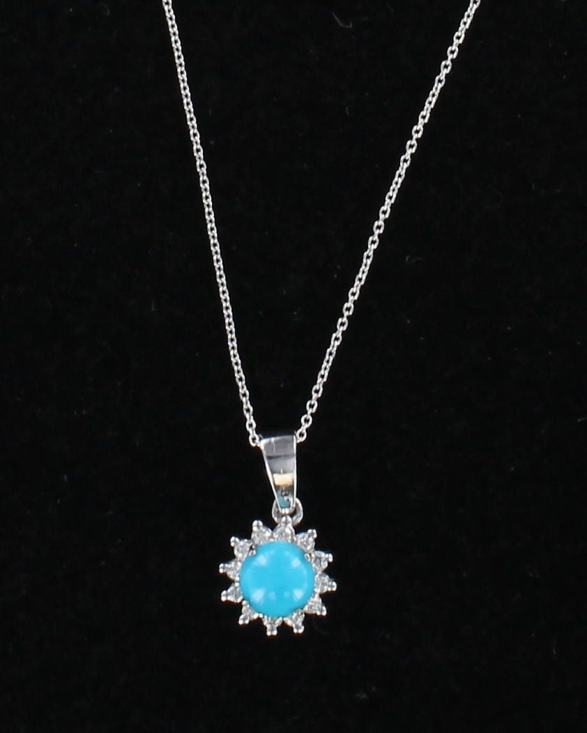 14KTW TURQUOISE PENDANT