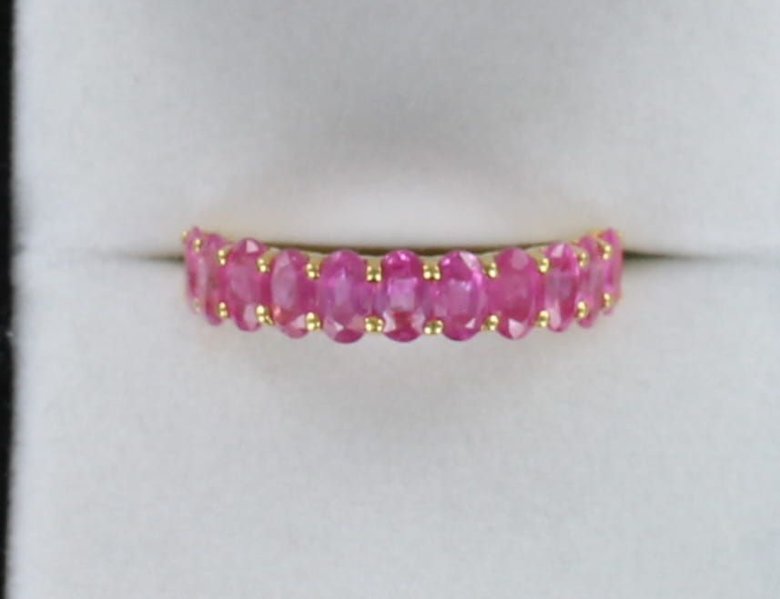 14KTY 3.27 CT TW PINK SAPPHIRE RING