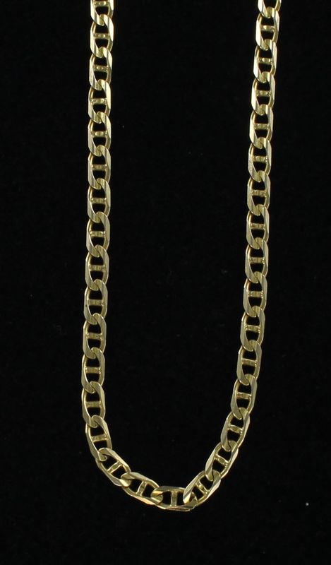 14KTY FLAT MARINER CHAIN, 20&quot;