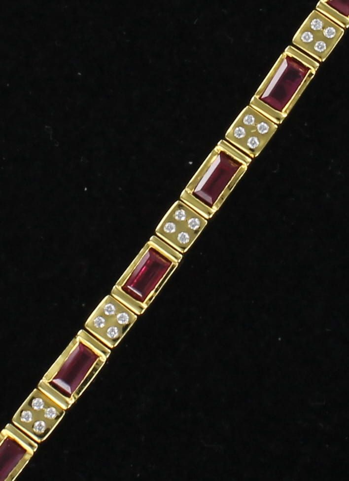 14KTY RUBY AND DIAMOND BRACELET