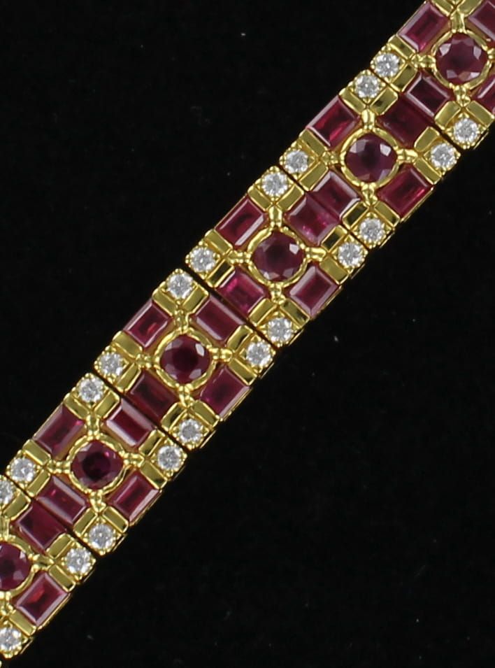 14KTY RUBY AND DIAMOND BRACELET