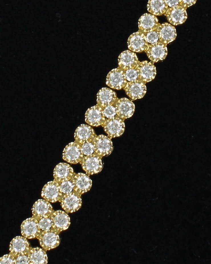 14KTY 5.75 CT TW ROUND BRILLIANT DIAMOND BRACELET