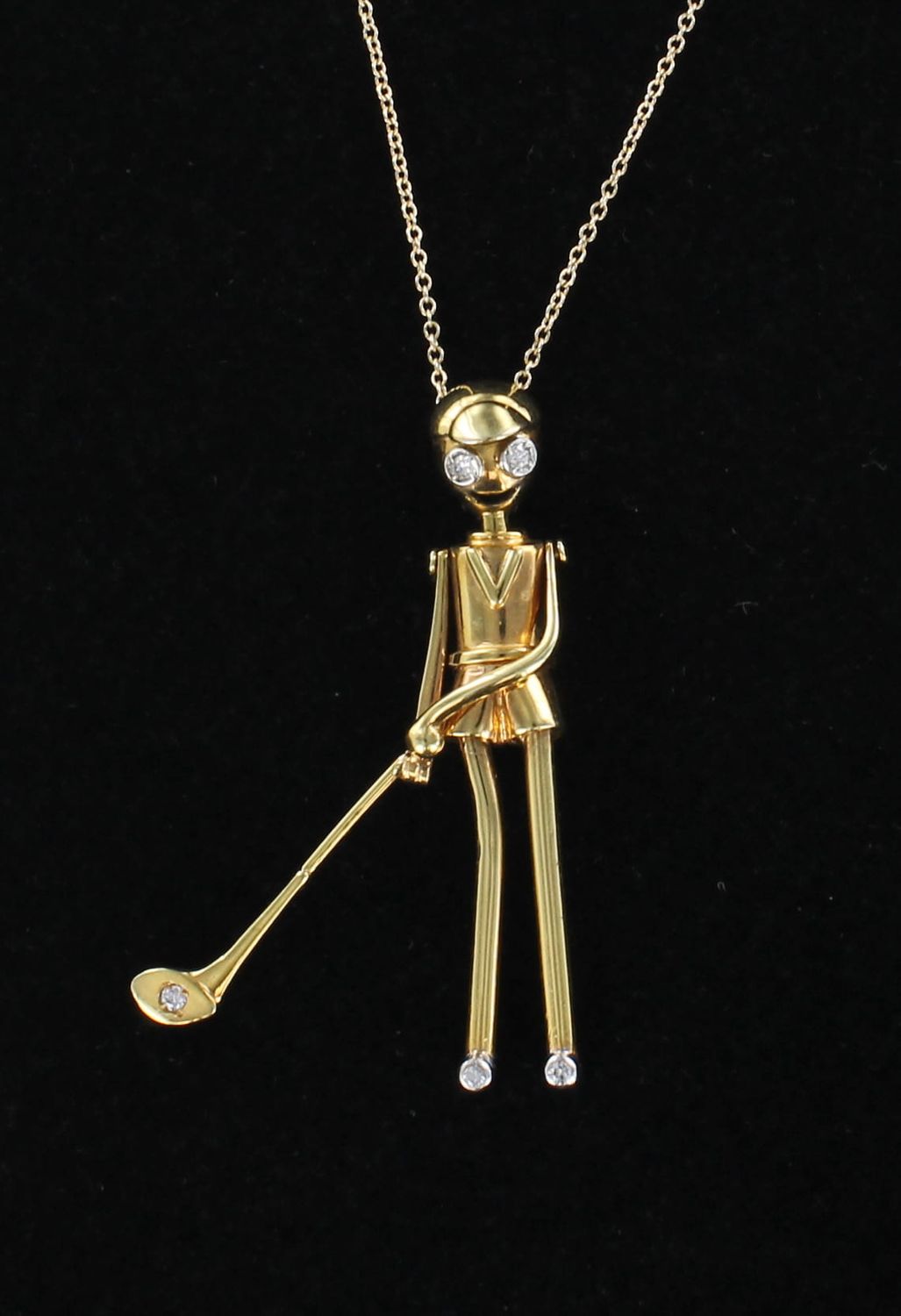 14KTY GOLFER PENDANT