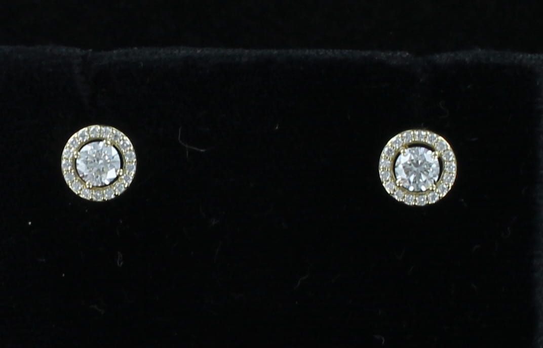 14KTY .50 CT TW ROUND BRILLIANT DIAMOND EARRINGS