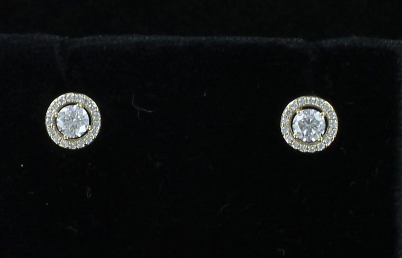 14KTY .50 CT TW ROUND BRILLIANT DIAMOND EARRINGS