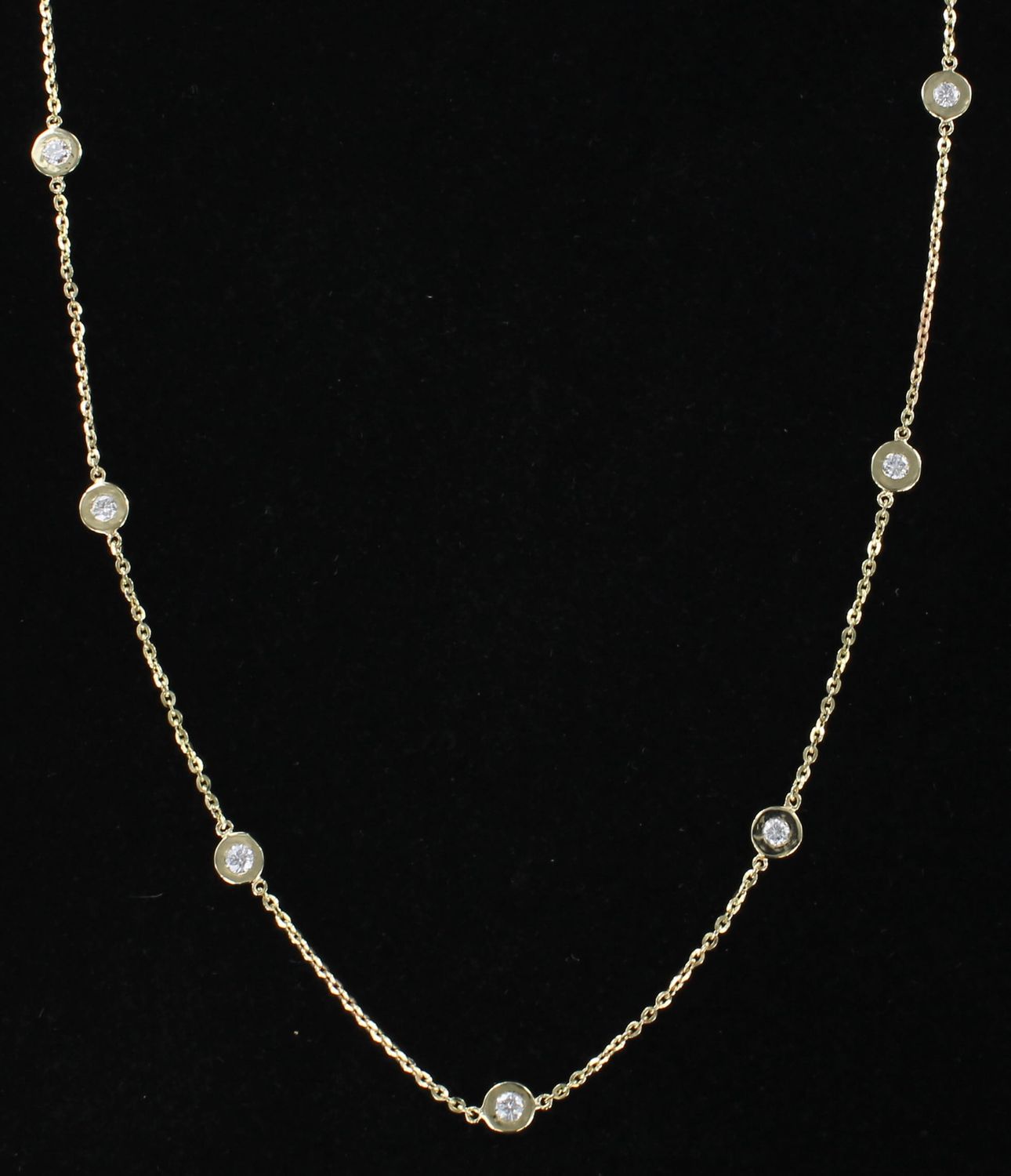 14KTY 1.12 CT TW DIAMOND BY THE YARD CHAIN, 23&quot;