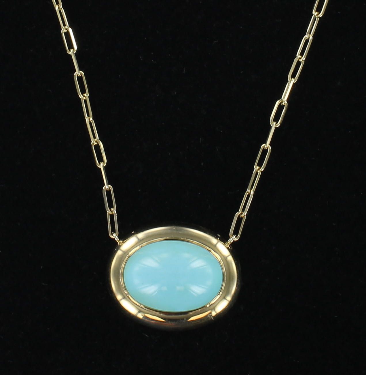 14KTY TURQUOISE PENDANT