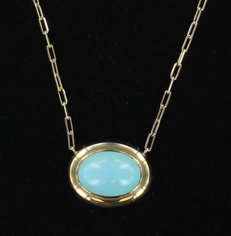 14KTY TURQUOISE PENDANT