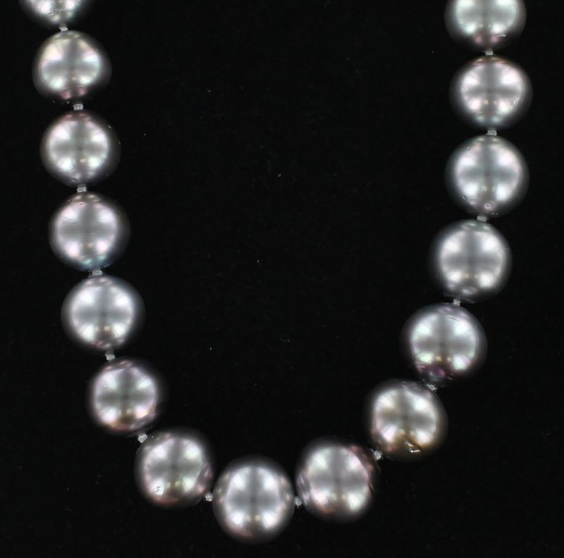 18KTW 12.03-13.84 MM TAHITIAN PEARL NECKLACE