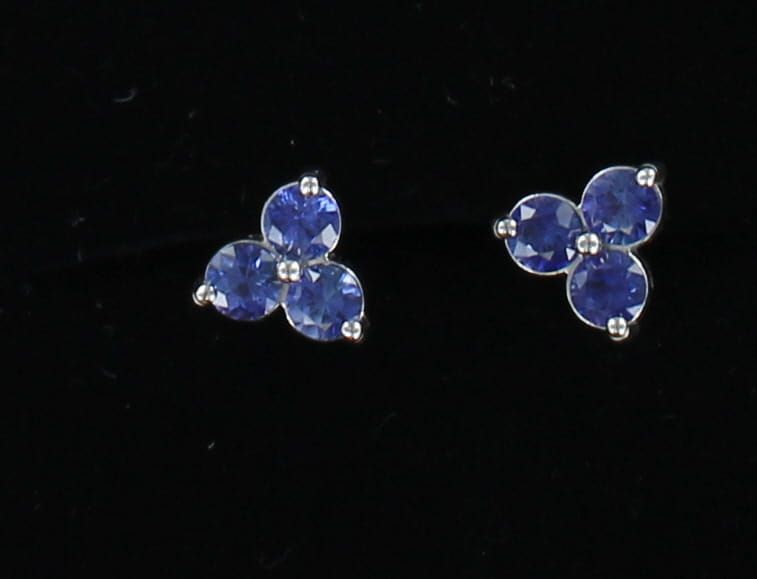 14KTW 1.43 CT TW SAPPHIRE EARRINGS