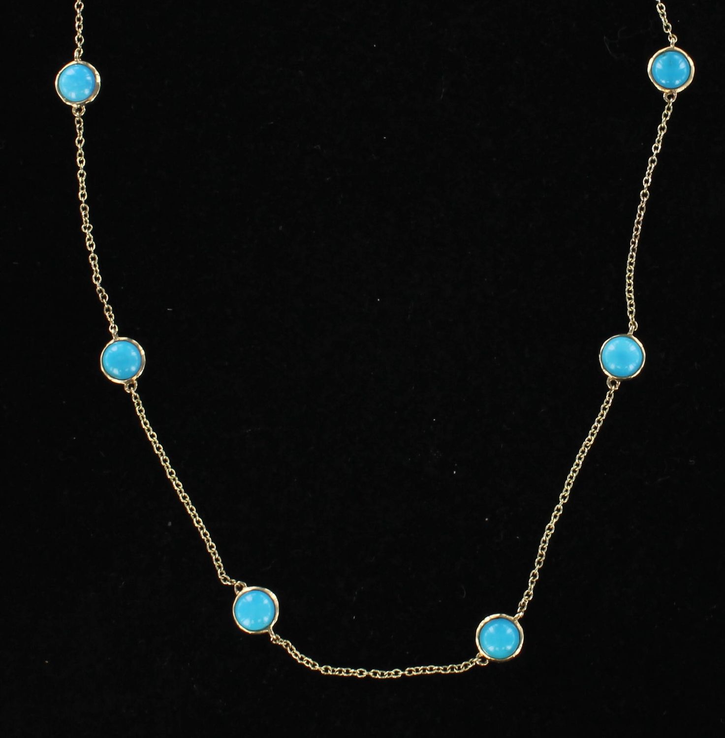 14KTY 6.0 CT TW SLEEPING BEAUTY TURQUOISE CHAIN