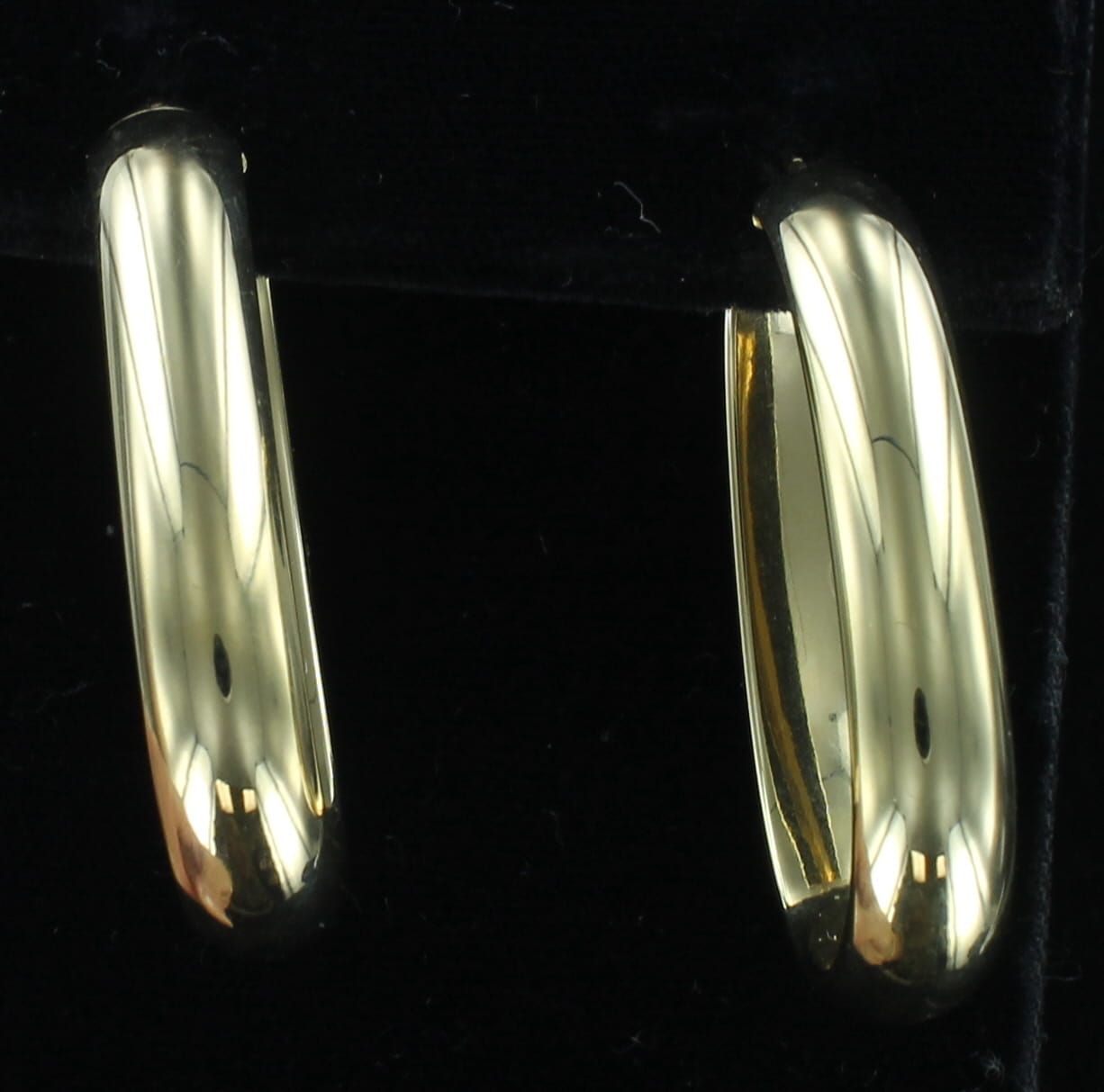 14KTY OVAL HOOP EARRINGS