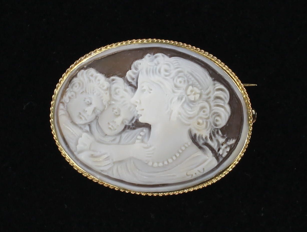 9KTY CAMEO PIN/PENDANT