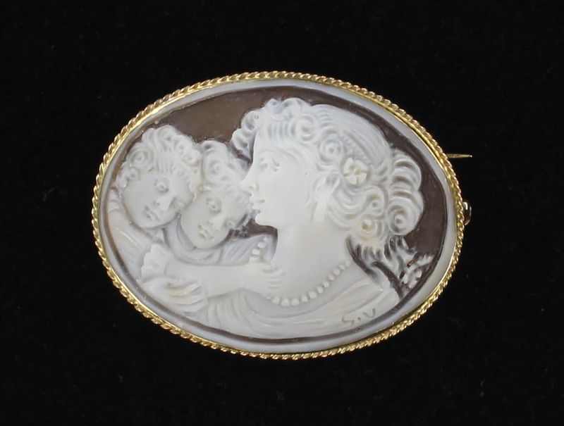9KTY CAMEO PIN/PENDANT