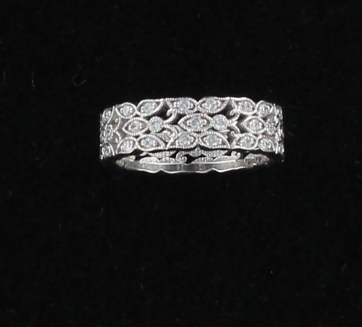 PLATINUM 1.08 CT TW DIAMOND ETERNITY BAND, SZ 4.75