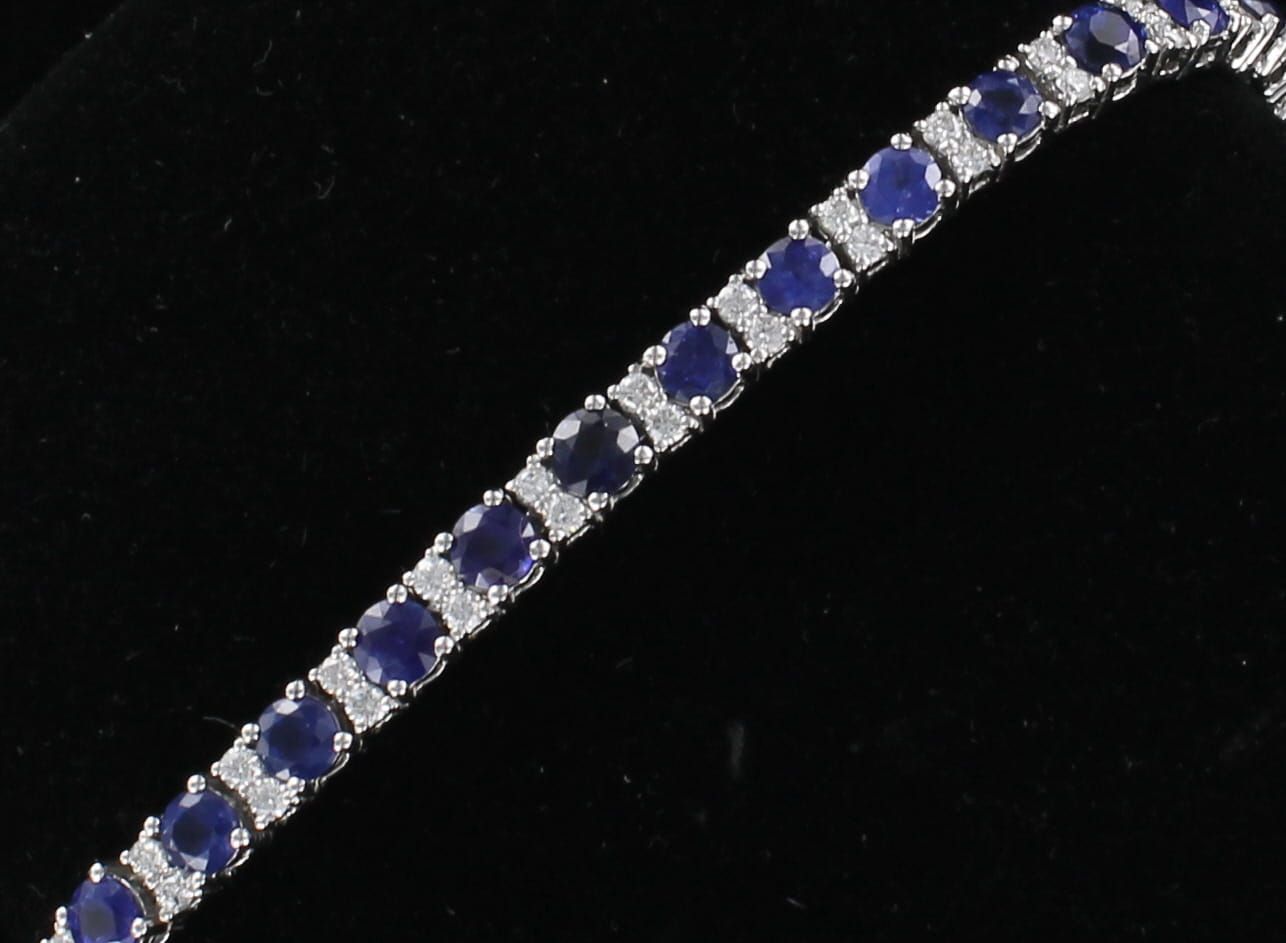 14KTW SAPPHIRE AND DIAMOND BRACELET