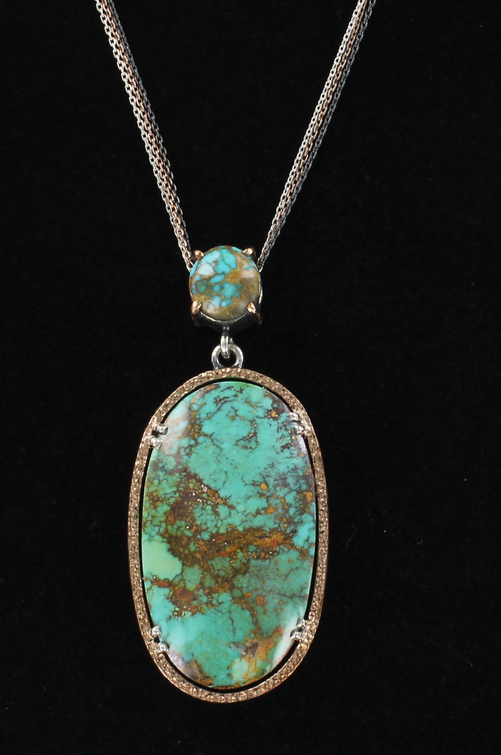 STERLING SILVER TURQUOISE PENDANT
