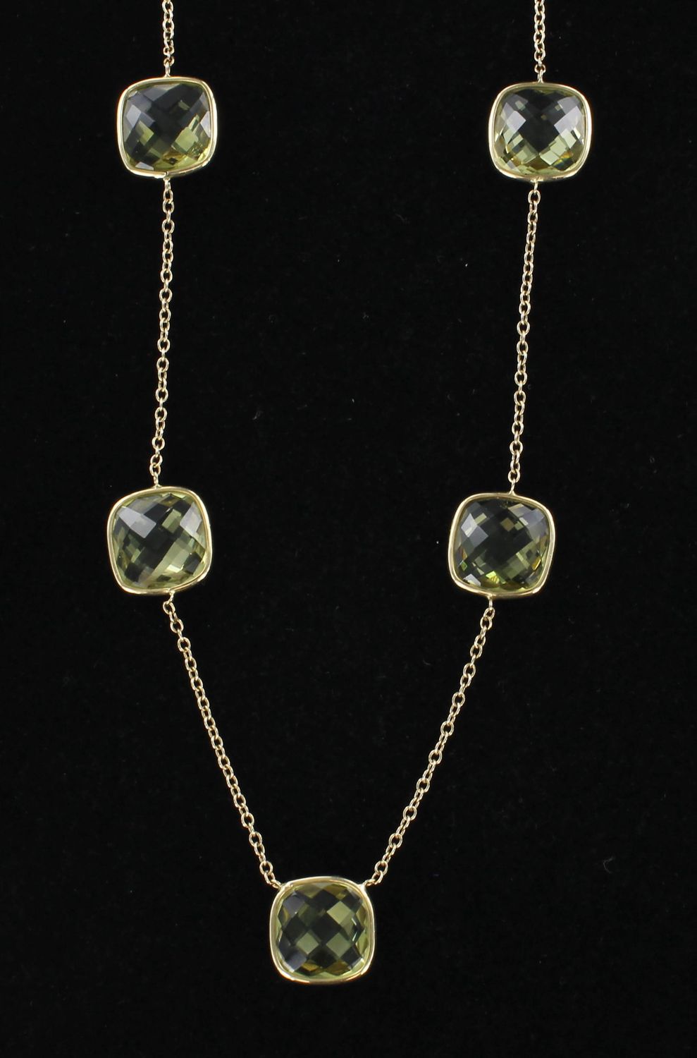 14KTY LEMON QUARTZ NECKLACE
