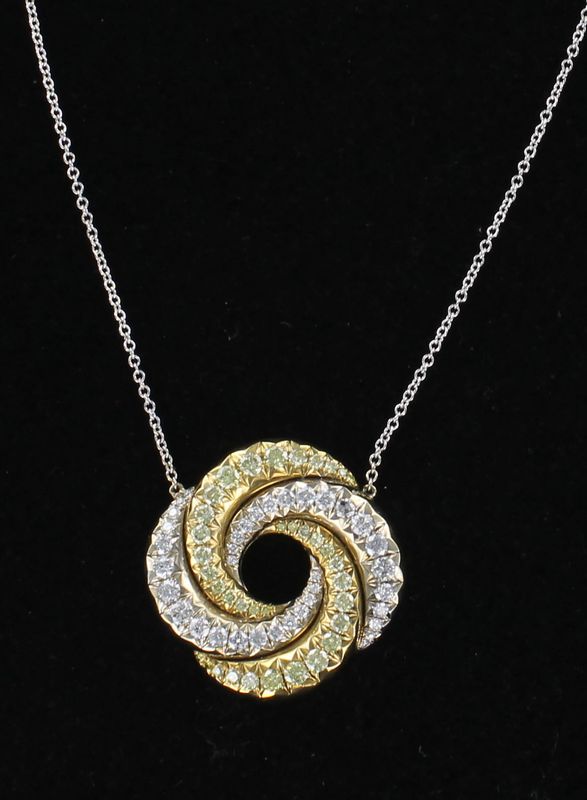 18KT/T 3.5 CT TW DIAMOND NECKLACE
