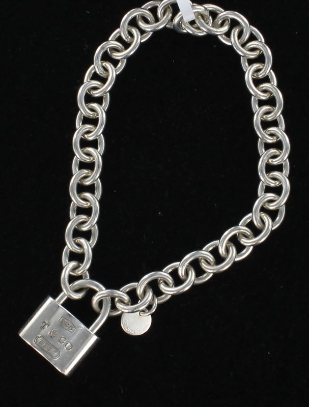 TIFFANY STERLING SILVER 1837 PADLOCK LOCK BRACELET