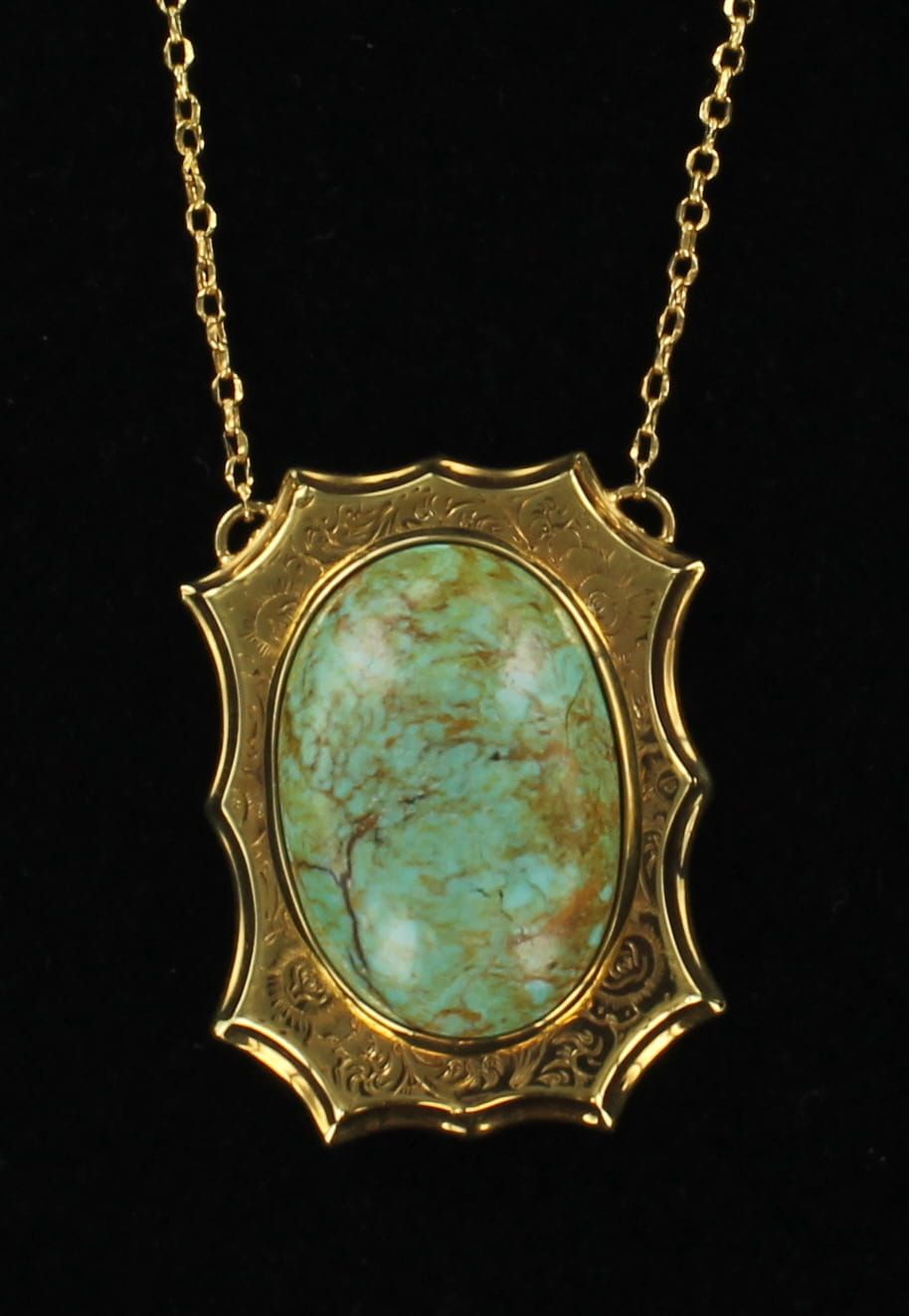 14KTY 26.0 CT TURQUOISE NECKLACE