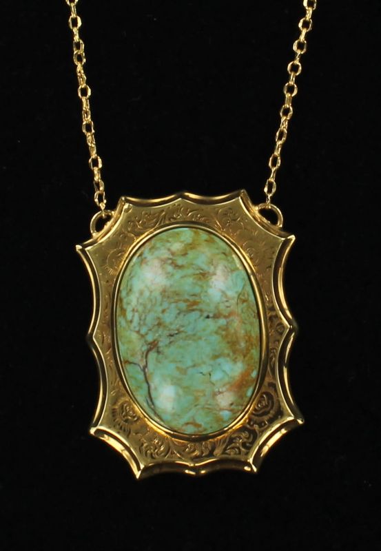 14KTY 26.0 CT TURQUOISE NECKLACE