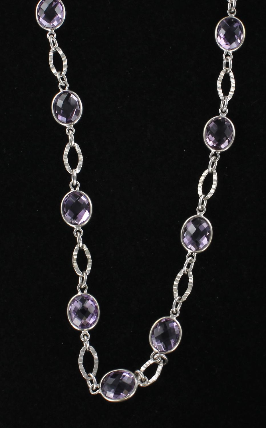 SILVER AMETHYST NECKLACE, 27