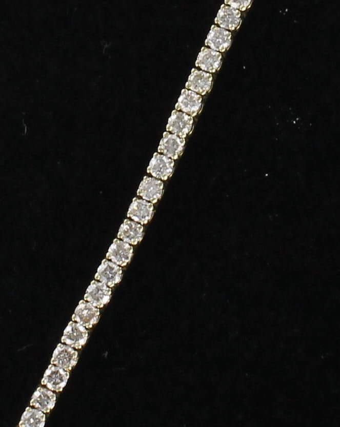 14KTY 3.72 CT TW ROUND BRILLIANT DIAMOND LINE BRACELET