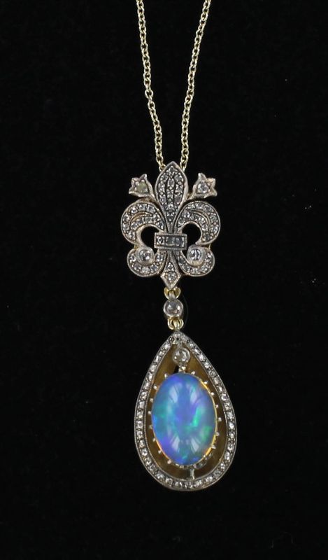 SILVER/14KTY OPAL PENDANT