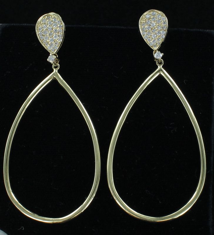 18KTY DIAMOND DANGLE EARRINGS