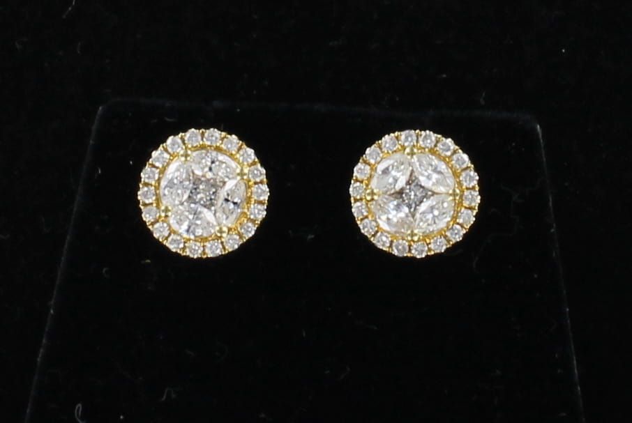 18KTY 1.36 CT TW DIAMOND EARRINGS