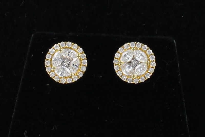 18KTY 1.36 CT TW DIAMOND EARRINGS