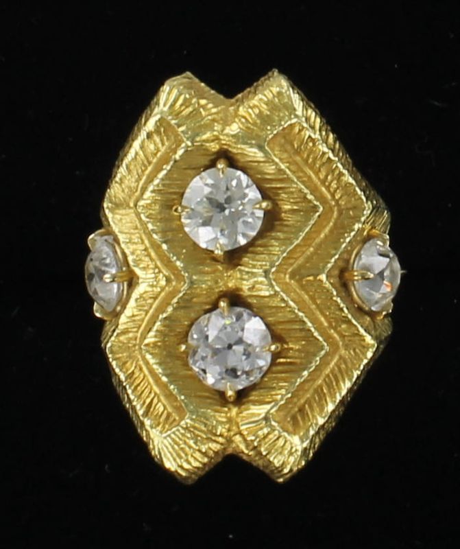 18KTY 3.5 CT TW GREEK RING
