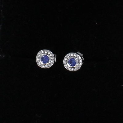 PLATINUM .24 CT TW SAPPHIRE STUD EARRINGS PLATINUM .24 CT TW SAPPHIRE STUD EARRINGS
