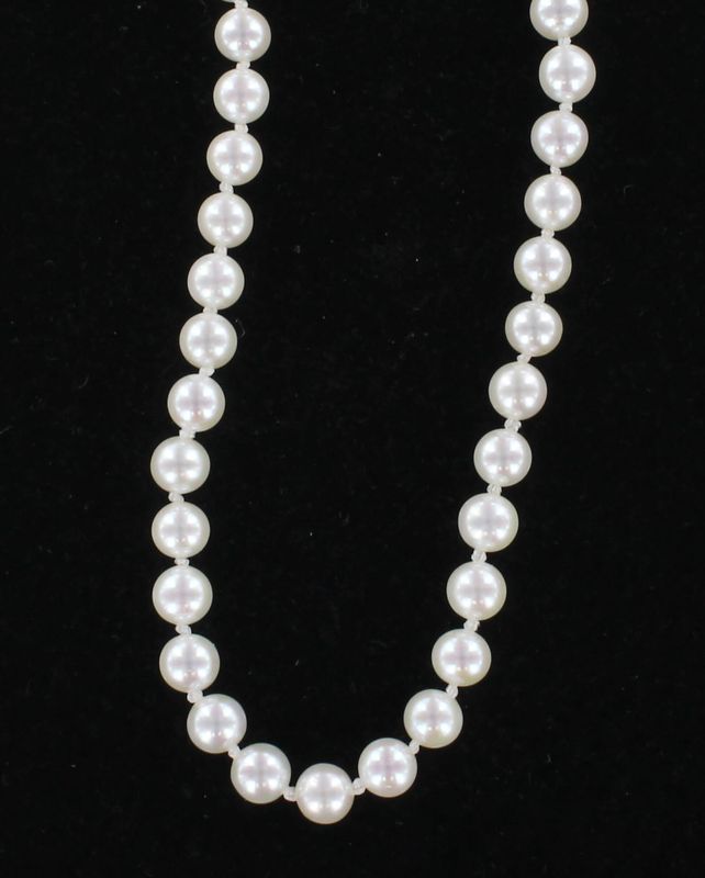 18KTY 5.0 MM PEARL NECKLACE, 18