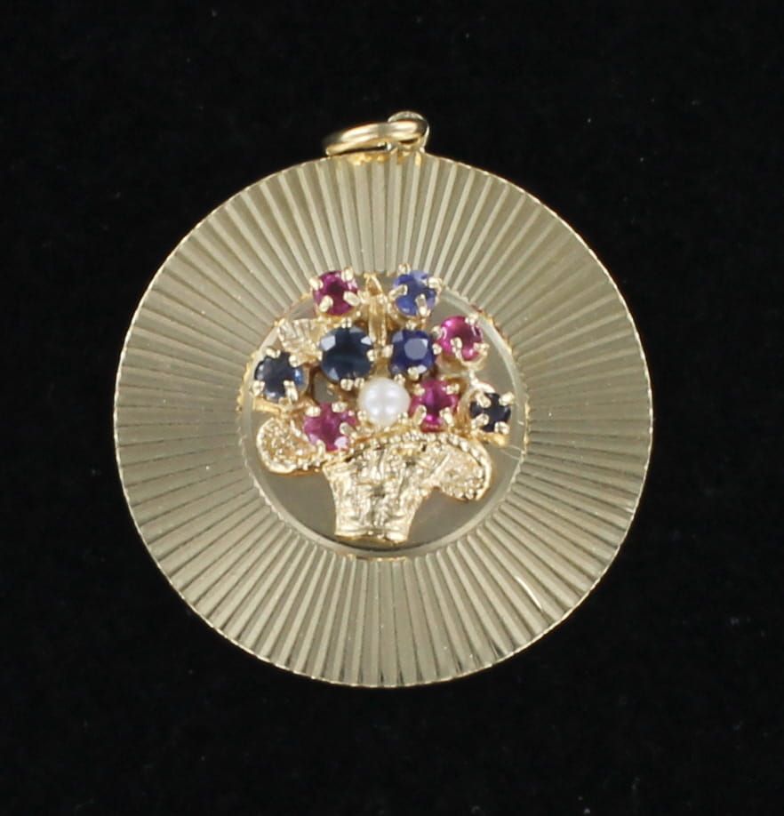 14KTY FLOWER BASKET CHARM