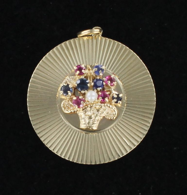 14KTY FLOWER BASKET CHARM