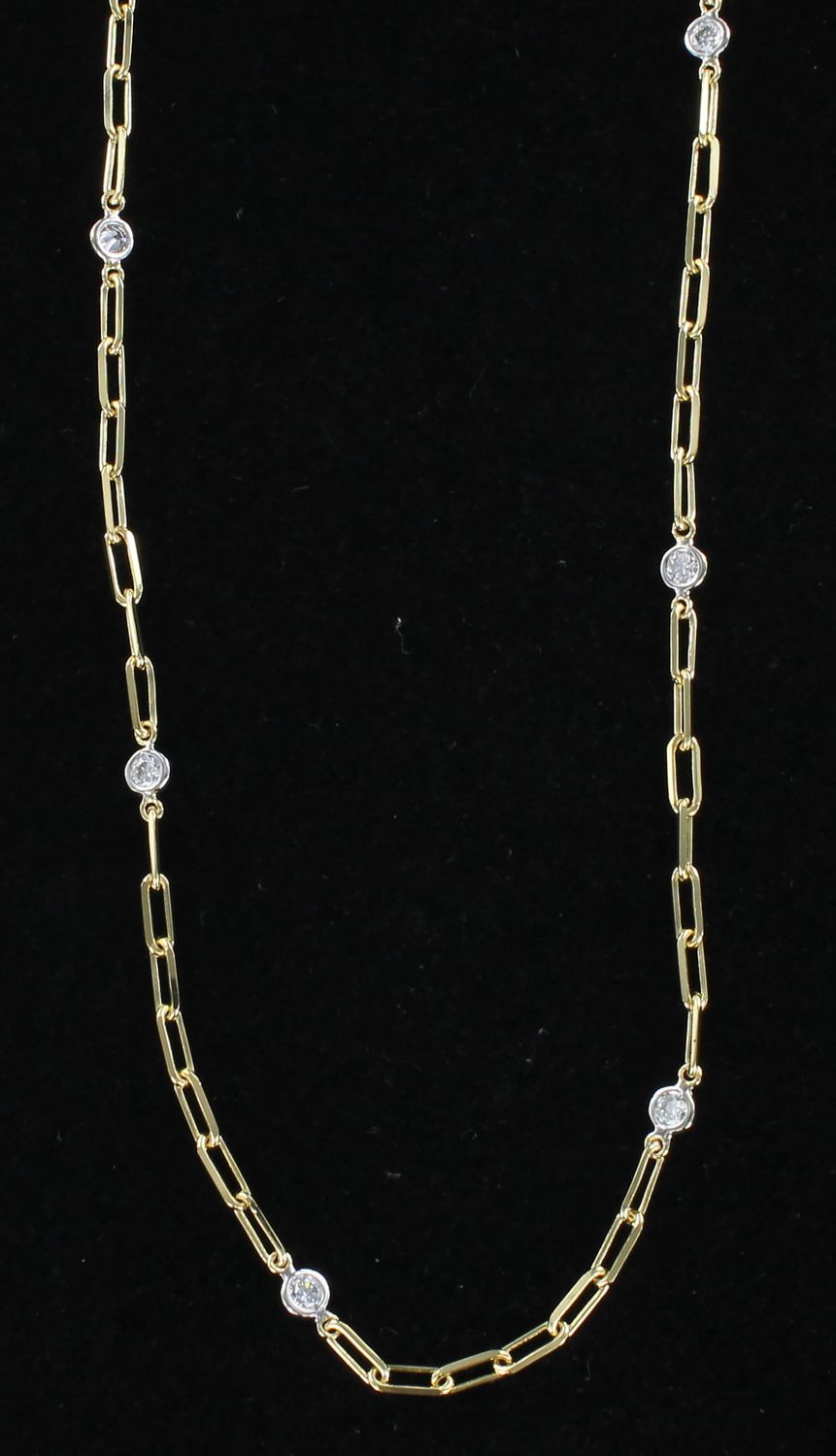 14KTY .98 CT TW DIAMOND CHAIN