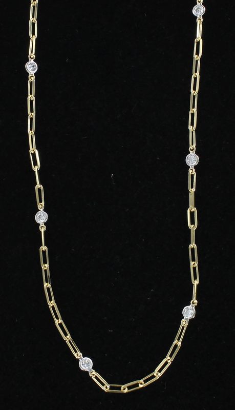 14KTY .98 CT TW DIAMOND CHAIN