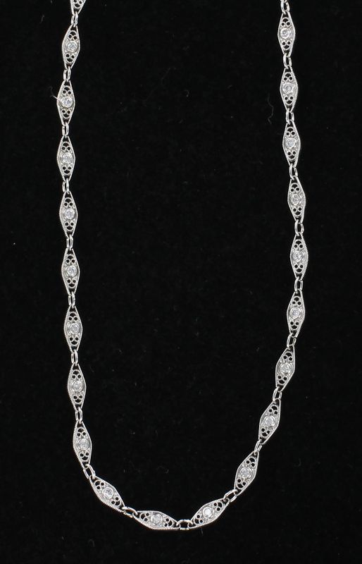PLATINUM .66 CT TW DIAMOND CHAIN