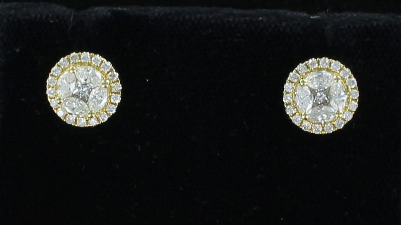 18KTY 1.36 CT TW DIAMOND EARRINGS