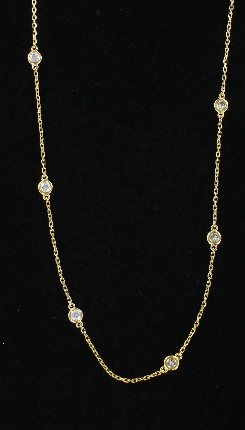 14KTY .99 CT TW DIAMOND CHAIN, 18