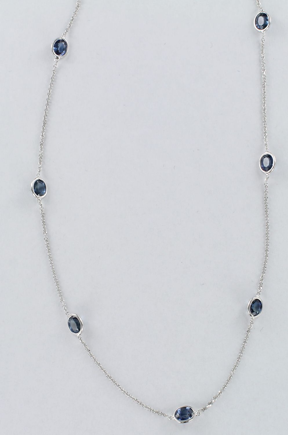 14KTW 5.0 CT TW SAPPHIRE BY THE YARD CHAIN