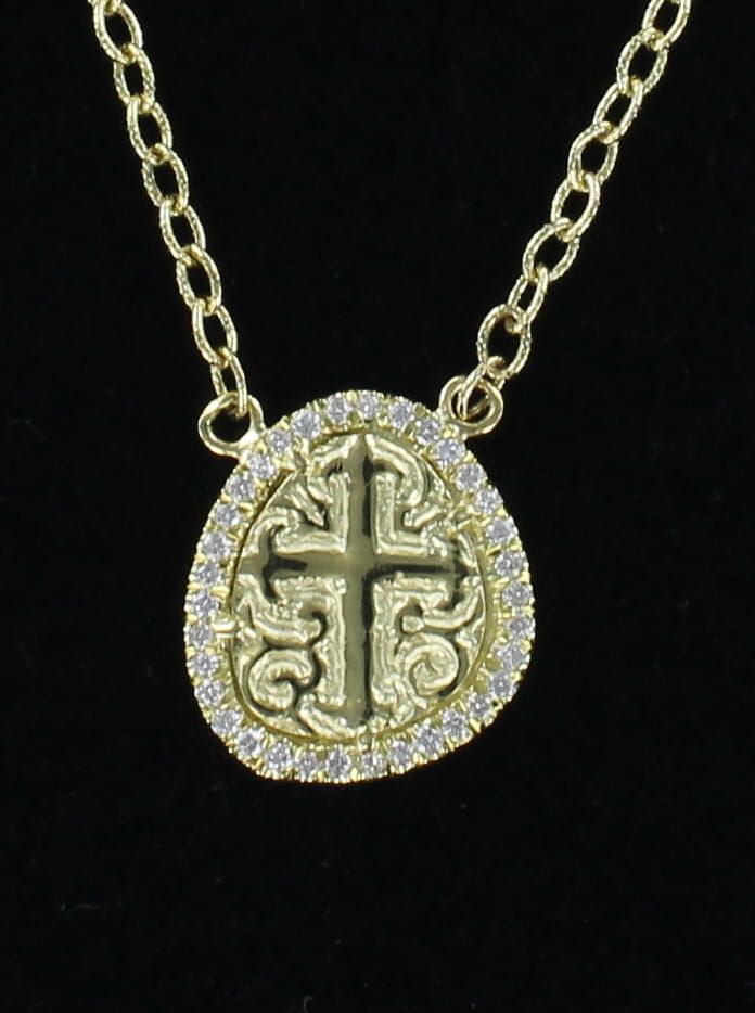14KTY DIAMOND CROSS PENDANT