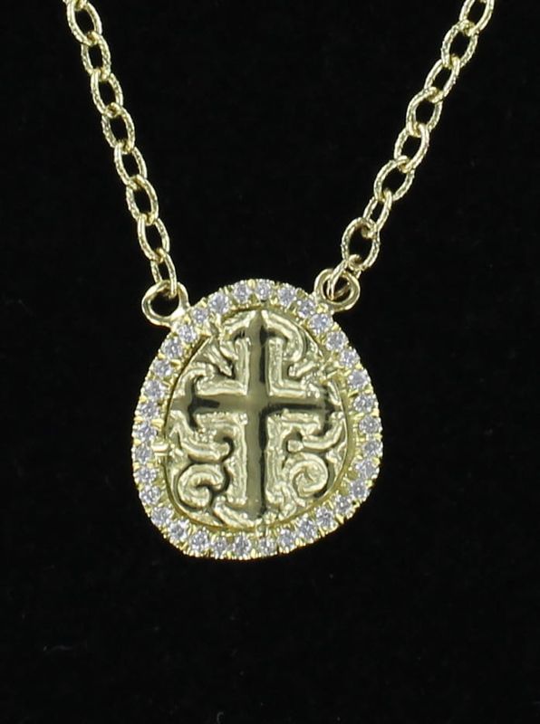 14KTY DIAMOND CROSS PENDANT