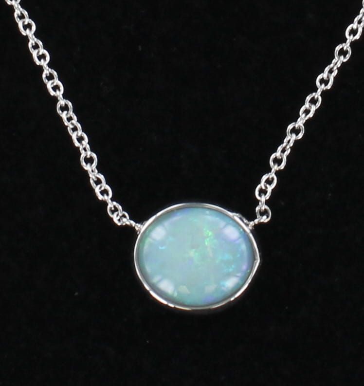 18KTW OPAL PENDANT