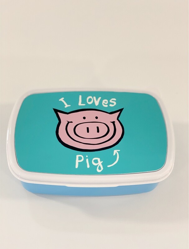 Pig's BLUE Packed Lunch Box