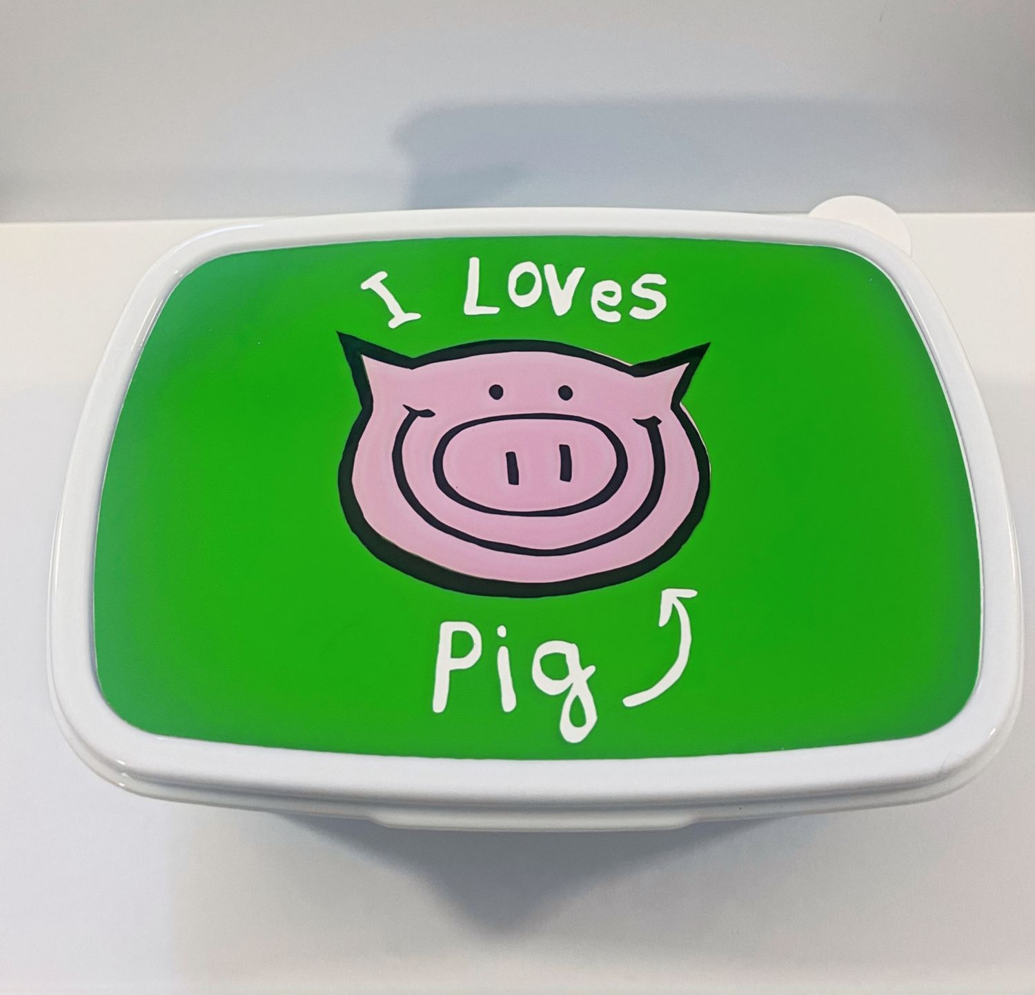 Pig's Green Packed Lunch Box